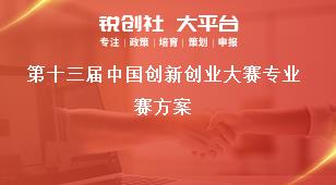 第十三屆中國(guó)創(chuàng)新創(chuàng)業(yè)大賽專業(yè)賽方案獎(jiǎng)補(bǔ)政策
