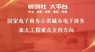 國家電子商務(wù)示范城市電子商務(wù)重大工程重點支持方向獎補政策