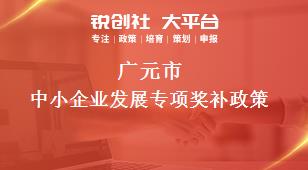 廣元市中小企業發展專項相關配套獎補政策