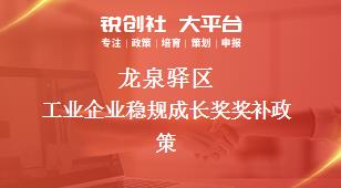 龍泉驛區工業企業穩規成長獎相關配套獎補政策