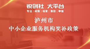 瀘州市中小企業(yè)服務(wù)機(jī)構(gòu)相關(guān)配套獎補(bǔ)政策