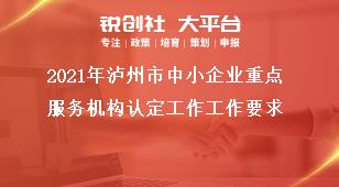 2021年瀘州市中小企業(yè)重點服務(wù)機構(gòu)認(rèn)定工作工作要求獎補政策