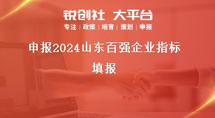 申報2024山東百強企業指標填報獎補政策